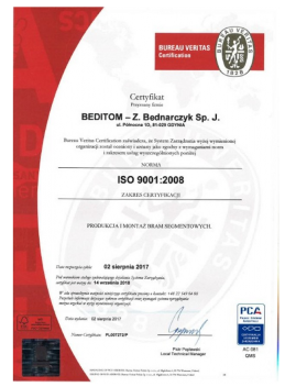 Certyfikat ISO 9001:2008